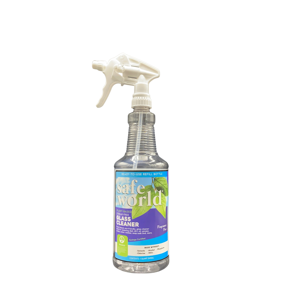 Plant-Based Glass Cleaner (Clear): Spray Bottle