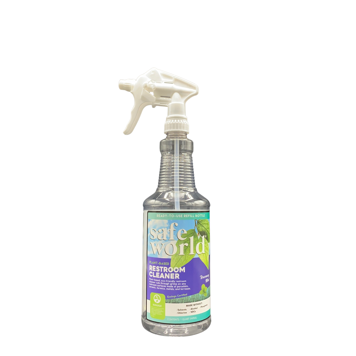 Plant-Based Restroom Cleaner (Clear): Spray Bottle