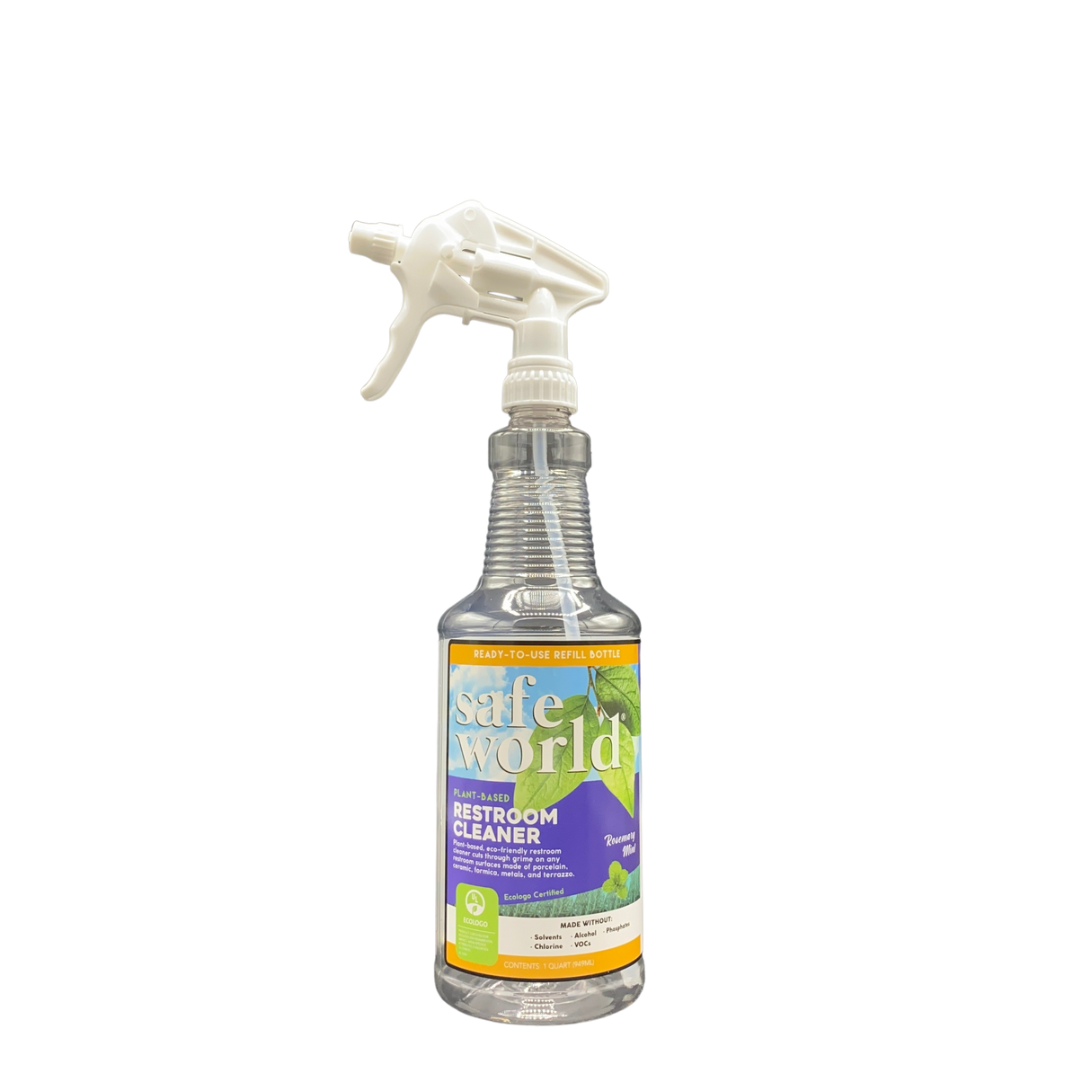 Plant-Based Restroom Cleaner (Orange): Spray Bottle